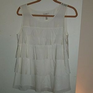 J.Crew ruffle linen silk blouse